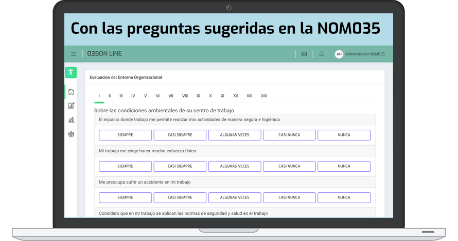 Cuestionarios conforme a la NOM-035